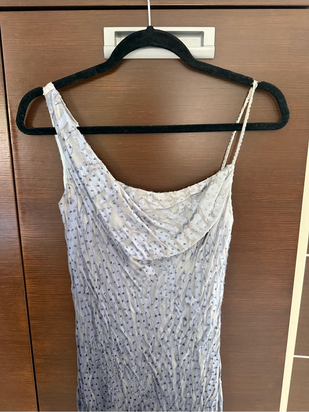 Niteline Ombre Maxi beaded Dress in Light Gray to navy - Picture 5 of 13